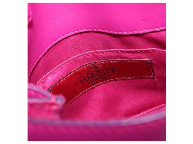 Borsa a tracolla mini Rockstud Saddle in pelle di Valentino Garavani Rosa - vista 6