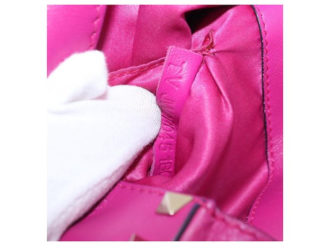 Borsa a tracolla mini Rockstud Saddle in pelle di Valentino Garavani Rosa - vista 7