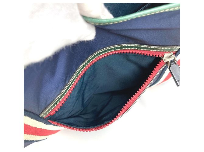 Borsa Tote Gucci Hysteria Logo Rosso Blu navy - vista 15
