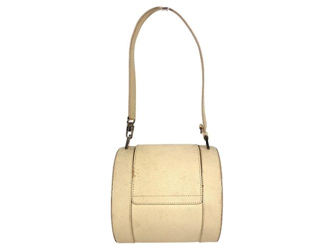 Bulgari Borsa a spalla a forma di tamburo con pattina logo BVLGARI B-ZERO1 Bianco - vista 2