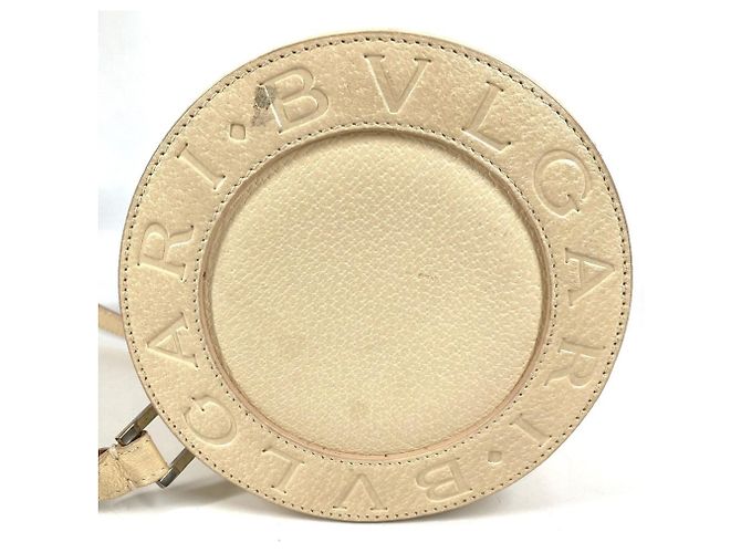 Bulgari Borsa a spalla a forma di tamburo con pattina logo BVLGARI B-ZERO1 Bianco - vista 4