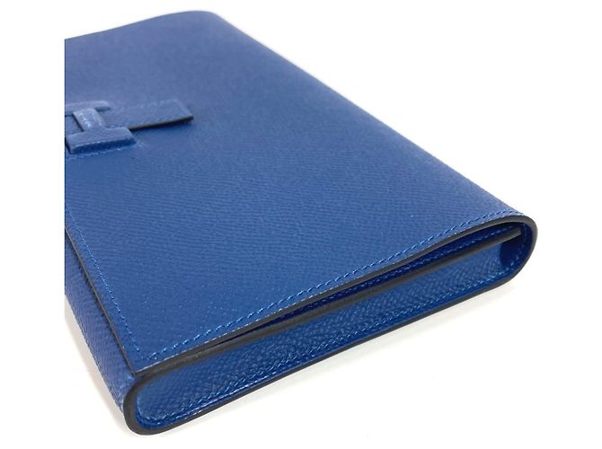 Cartera larga de cuero Epsom Hermès Azul - vista 5