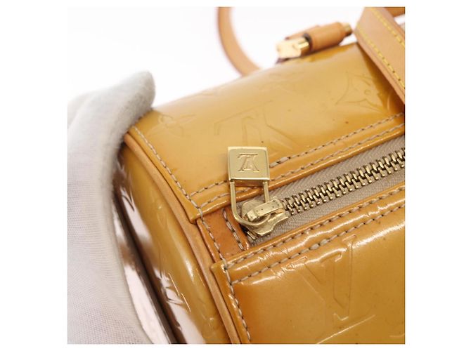 LOUIS VUITTON Borsa a Mano Monogram Vernis Bedford Beige M91006 LV Auth 166565 - vista 17