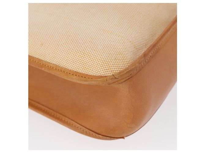 Hermès HERMES Borsa a Spalla Vespa PM Canvas Beige Oro Auth mr1763 D'oro - vista 13