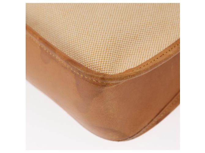 Hermès HERMES Borsa a Spalla Vespa PM Canvas Beige Oro Auth mr1763 D'oro - vista 14