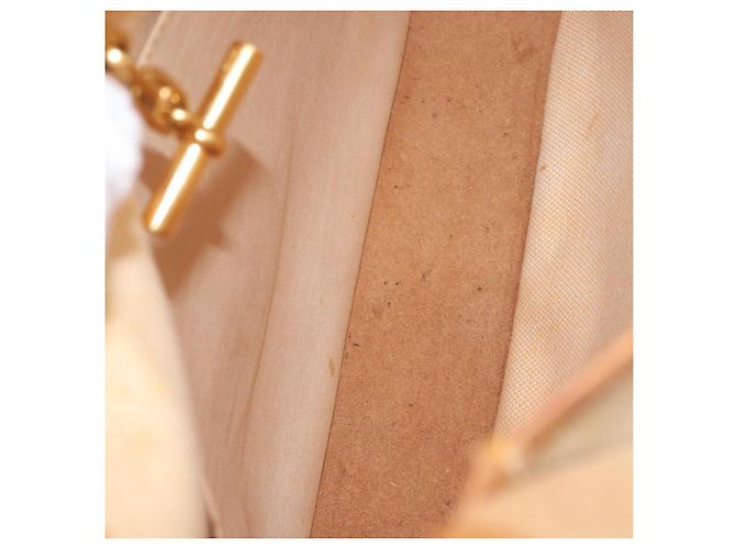 Hermès HERMES Borsa a Spalla Vespa PM Canvas Beige Oro Auth mr1763 D'oro - vista 18