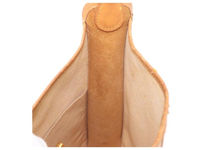 Hermès HERMES Borsa a Spalla Vespa PM Canvas Beige Oro Auth mr1763 D'oro - vista 19