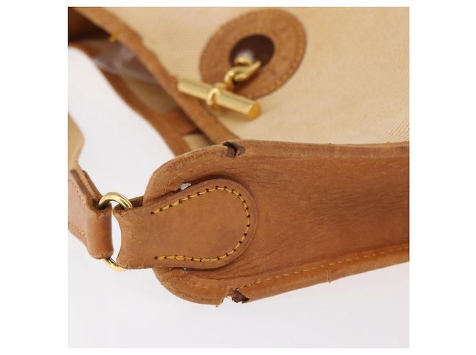 Hermès HERMES Borsa a Spalla Vespa PM Canvas Beige Oro Auth mr1763 D'oro - vista 6