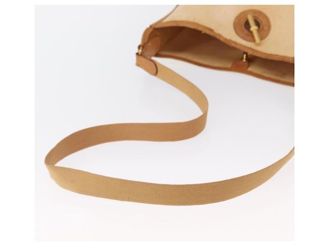 Hermès HERMES Borsa a Spalla Vespa PM Canvas Beige Oro Auth mr1763 D'oro - vista 8