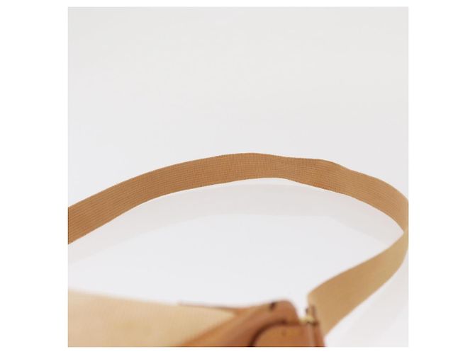 Hermès HERMES Borsa a Spalla Vespa PM Canvas Beige Oro Auth mr1763 D'oro - vista 9