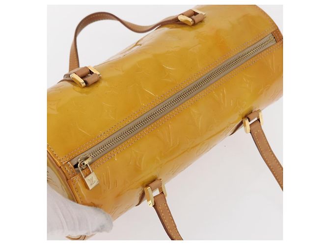 LOUIS VUITTON Borsa a Mano Monogram Vernis Bedford Beige M91006 LV Auth 166564 - vista 6
