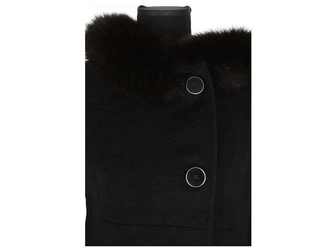 Sprung Frères Black wool coat - view 2