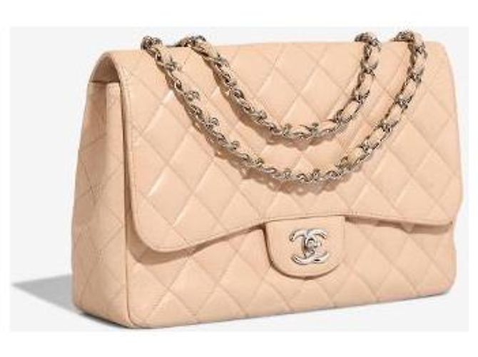 Borsa CHANEL Timeless/Classique in Pelle Beige - 103234 - vista 3