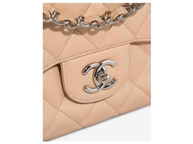 Borsa CHANEL Timeless/Classique in Pelle Beige - 103234 - vista 5
