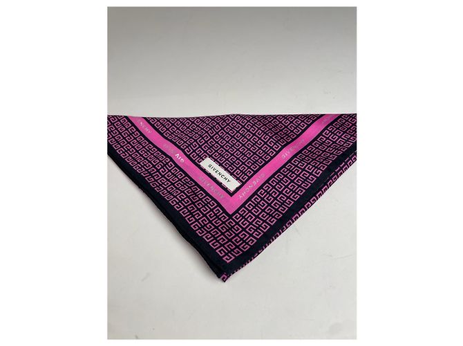 Vintage Givenchy Monogramm Schal Lila Schwarz - Ansicht 2