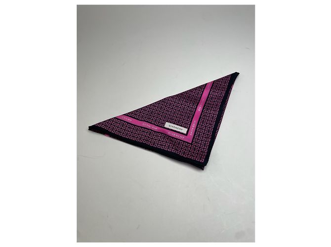 Vintage Givenchy Monogramm Schal Lila Schwarz - Ansicht 3
