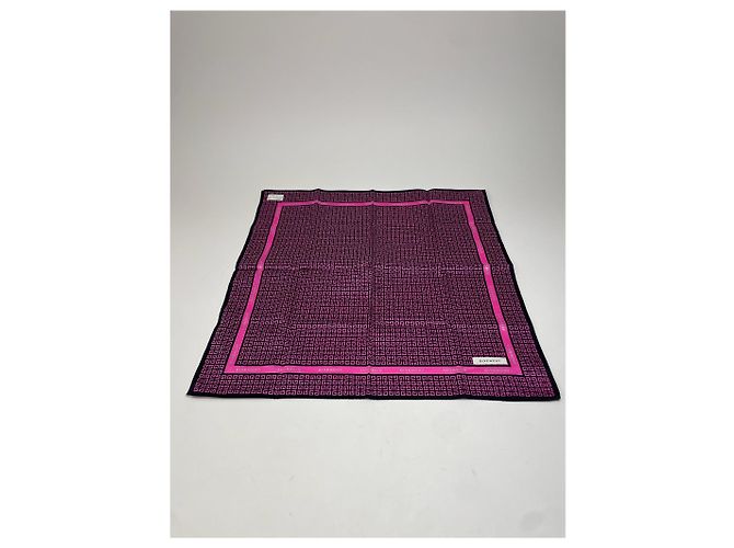 Vintage Givenchy Monogramm Schal Lila Schwarz - Ansicht 7