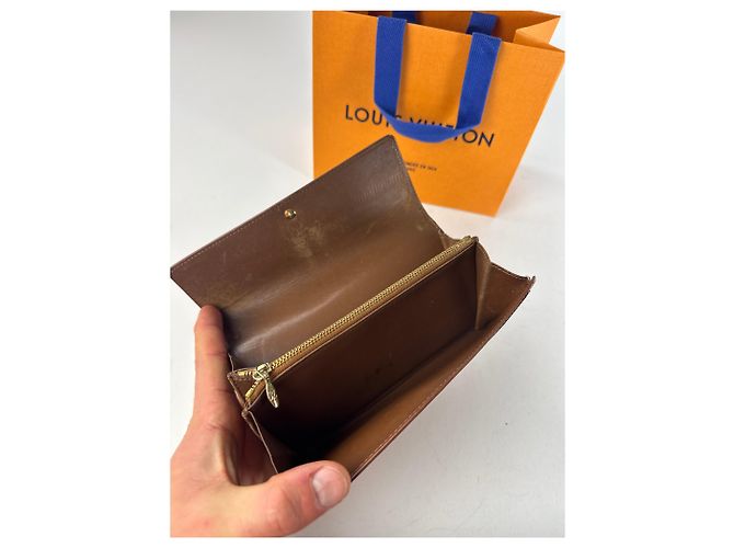 Vintage Louis Vuitton Vernis Leather Wallet Brown - view 10