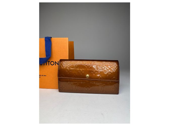 Vintage Louis Vuitton Vernis Leather Wallet Brown - view 11