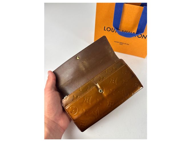 Vintage Louis Vuitton Vernis Leather Wallet Brown - view 7