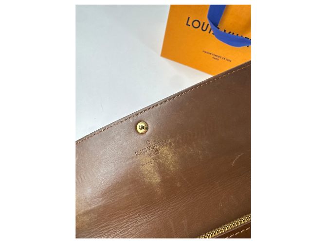 Vintage Louis Vuitton Vernis Leather Wallet Brown - view 9