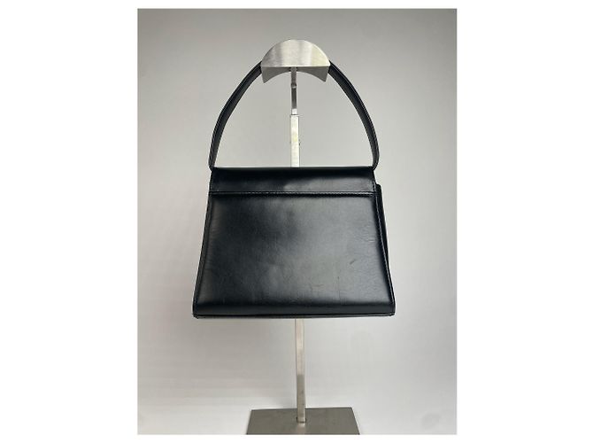 Vintage Givenchy Lederhandtasche schwarz - Ansicht 2