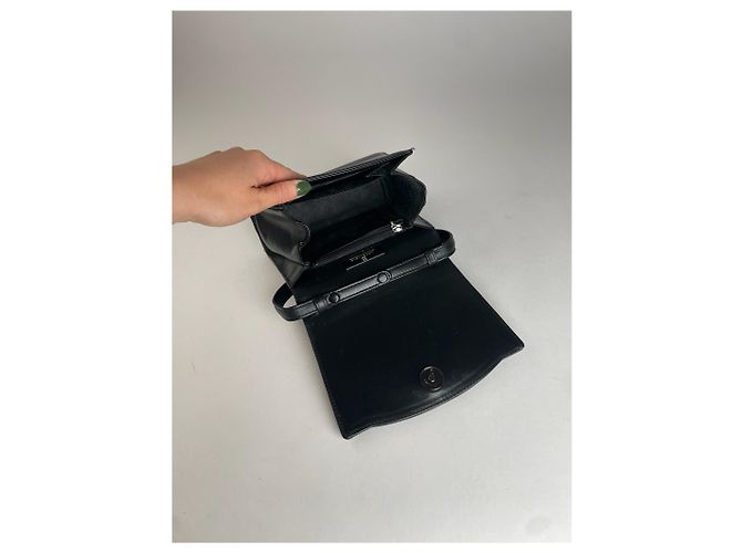 Vintage Givenchy Lederhandtasche schwarz - Ansicht 3