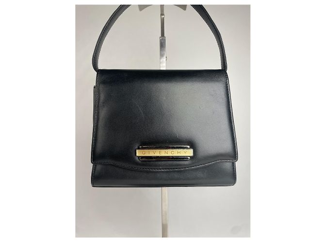 Vintage Givenchy Lederhandtasche schwarz - Ansicht 7