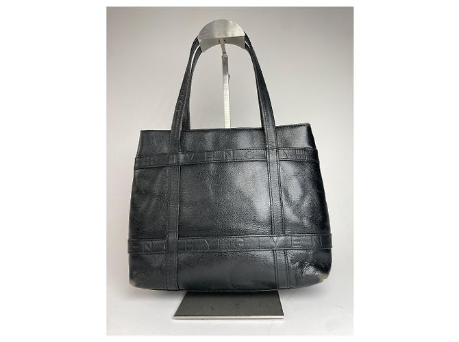Vintage Givenchy Lederhandtasche schwarz - Ansicht 8
