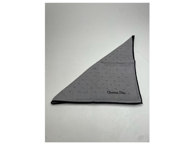 Dior Sciarpa Monogramma Vintage Celine Paris Grigio Nero - vista 2