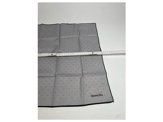 Dior Sciarpa Monogramma Vintage Celine Paris Grigio Nero - vista 5