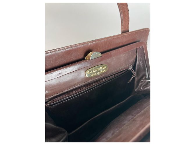 Borsa in pelle vintage Givenchy marrone - vista 3