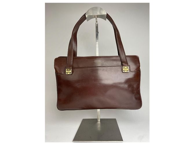 Borsa in pelle vintage Givenchy marrone - vista 9