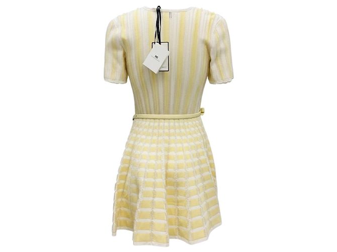 Gestreiftes Strickkleid Limonade / Elfenbein Elisabetta Franchi Gelb - Ansicht 2