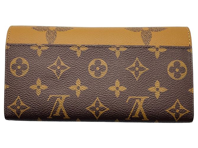 Louis Vuitton Brown / Tan Monogram Canvas Sarah Wallet - view 3