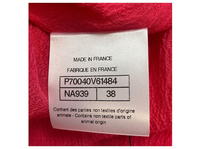 Fuchsia 2021 Rüschensilk-Chiffon Cocktailkleid von Chanel Pink - Ansicht 5