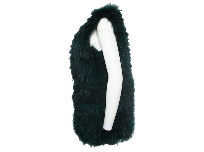Moncler, wendeweste aus Pelz Grün - Ansicht 5