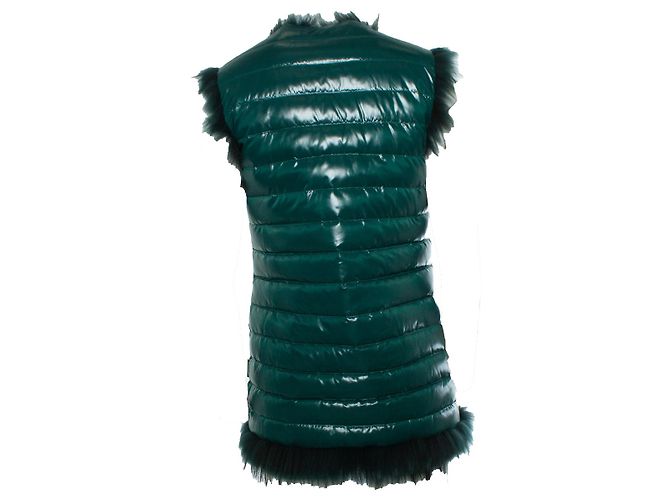 Moncler, wendeweste aus Pelz Grün - Ansicht 7