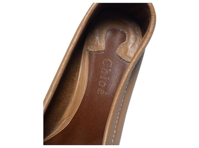 Chloé, brauner Leder-Loafer-Pump - Ansicht 8