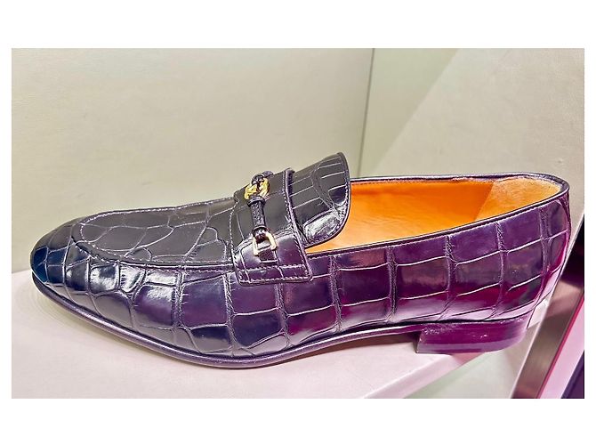 Marmont Mocassini Gucci in pelle di coccodrillo nero - vista 2