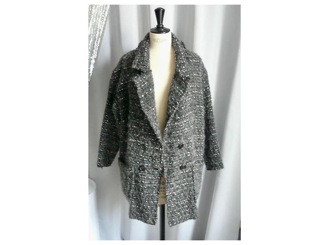 ISABEL MARANT ETOILE Superb Jaqueta de Tweed ¾ Cinza - vista 2