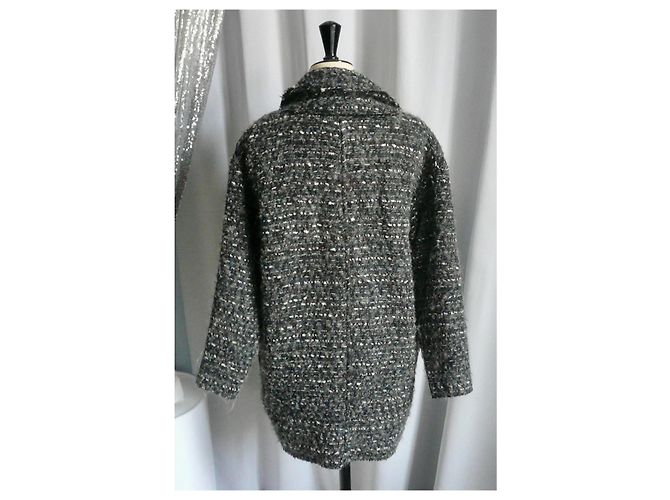 ISABEL MARANT ETOILE Superb Jaqueta de Tweed ¾ Cinza - vista 3