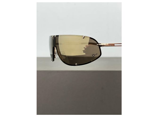 Occhiali da sole Dior di Galliano AW00 'Cossack' Wrap Mask Shield D'oro - vista 12