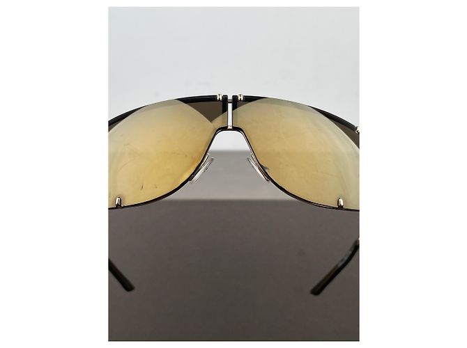 Occhiali da sole Dior di Galliano AW00 'Cossack' Wrap Mask Shield D'oro - vista 13