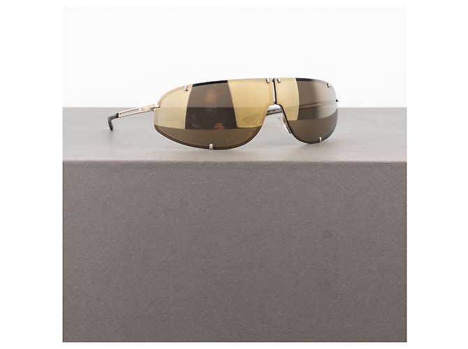 Occhiali da sole Dior di Galliano AW00 'Cossack' Wrap Mask Shield D'oro - vista 3