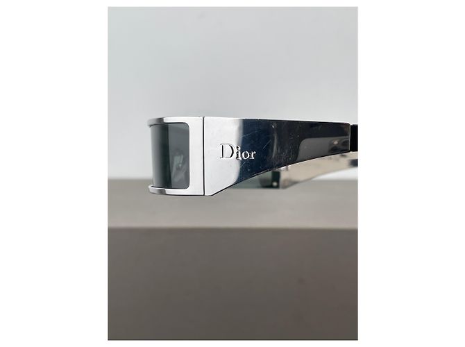 Occhiali da sole Dior di Galliano SS03 Punk Wrap Mask Argento - vista 8