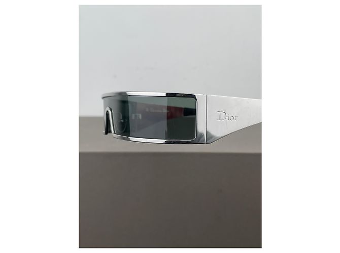 Occhiali da sole Dior di Galliano SS03 Punk Wrap Mask Argento - vista 9