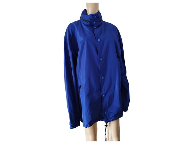 Impermeabile Balenciaga in Nylon Blu - vista 2