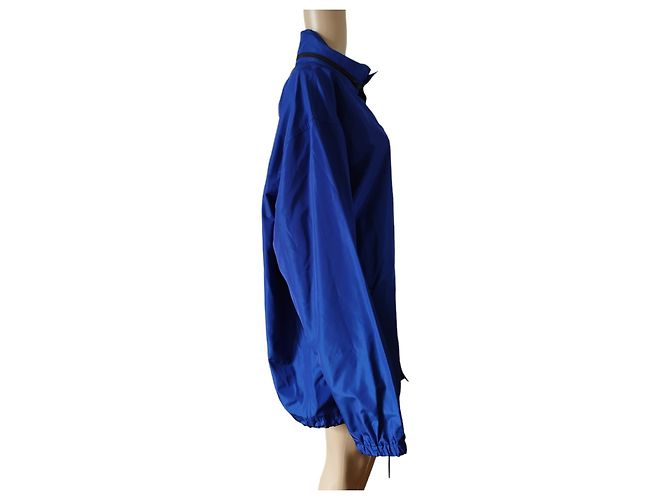 Impermeabile Balenciaga in Nylon Blu - vista 3