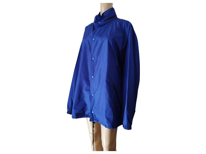 Impermeabile Balenciaga in Nylon Blu - vista 6